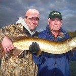 First Career Musky (39") for Client Dan caught in figure 8 on the next cast! Sept 2012