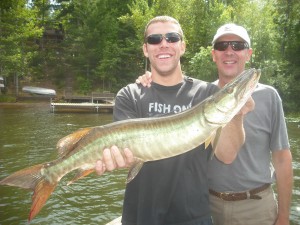 Father-Son Clients Walter and Ryan tagged this nice fish. This was Ryan's first career musky! Great job!