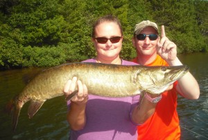 A nice fish for Client Stephanie and her husband Trevor. The couple hooked 4, landed 1 and raised a few more. Congrats Steph!