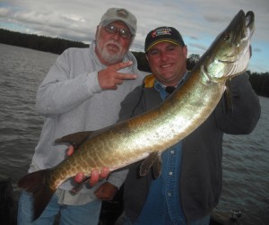Fish 2 of 3 in a nice triple for clients Dave and Rich! Great work guys!