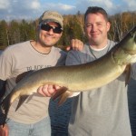 Clients Pierre and Randy scored with this northern WI beast last night on a half day outing. Congrats to Randy on his 2nd largest musky ever! Beautiful fish!