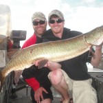 Fish 1 of 3 on a half day outing on Jon's first time musky fishing.  Congrats Jon!