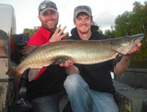 Fish 3 of 3 on a half day outing on Jon's first time musky fishing.  Congrats Jon!