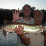 Fish 5 of 5 Clients John and Matt boated 5 muskies their first time musky fishing!  Half day trip Late June 2013
