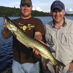 Awesome outing!  Congrats to Logan and Josh on each of their new personal best muskies and 2 new personal bests on walleyes!  Hooked 8 muskies, landed 4 and 2 bonus giant walleyes on a 4 hour trip!  Late June 2014.