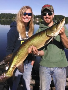 A great first musky for Andy and Shannon on their first ever musky trip!  Early July 2014.